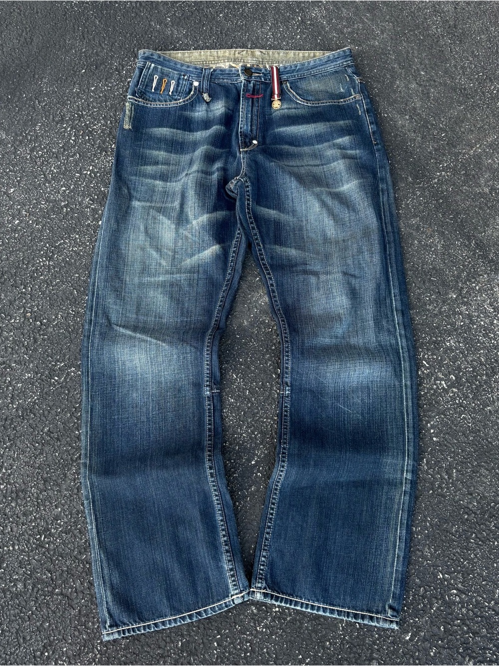 Vintage Y2K Artful Dodger Embroidered Jeans Mens Size 34 Wash 2000s Grunge USA